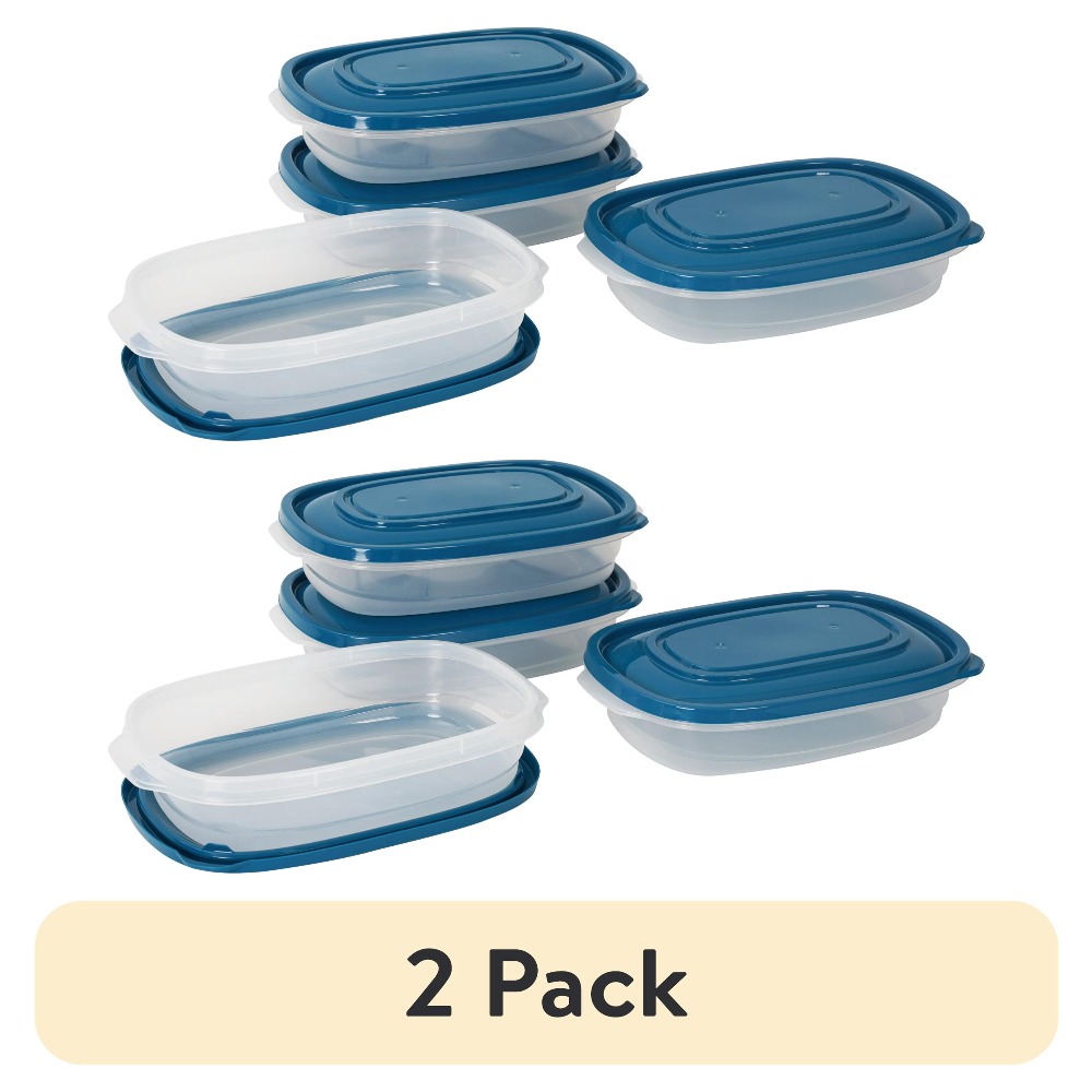 Storage Food Prep - 4-Pack Rectangle Plastic Food Storage Containers
