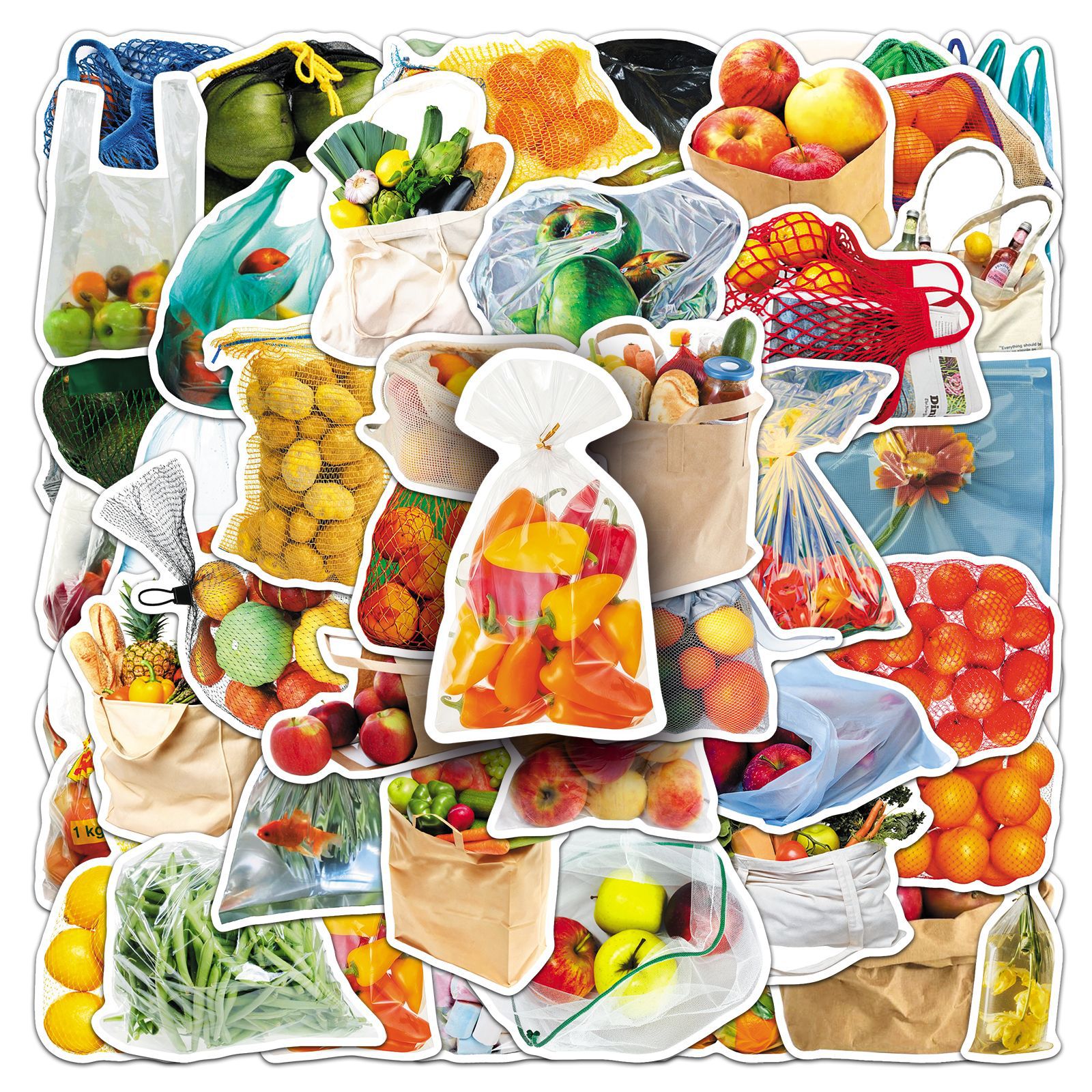 Food Storage In Cabinets - 50PCS Bagged Food Realistic Vegetables Fruits