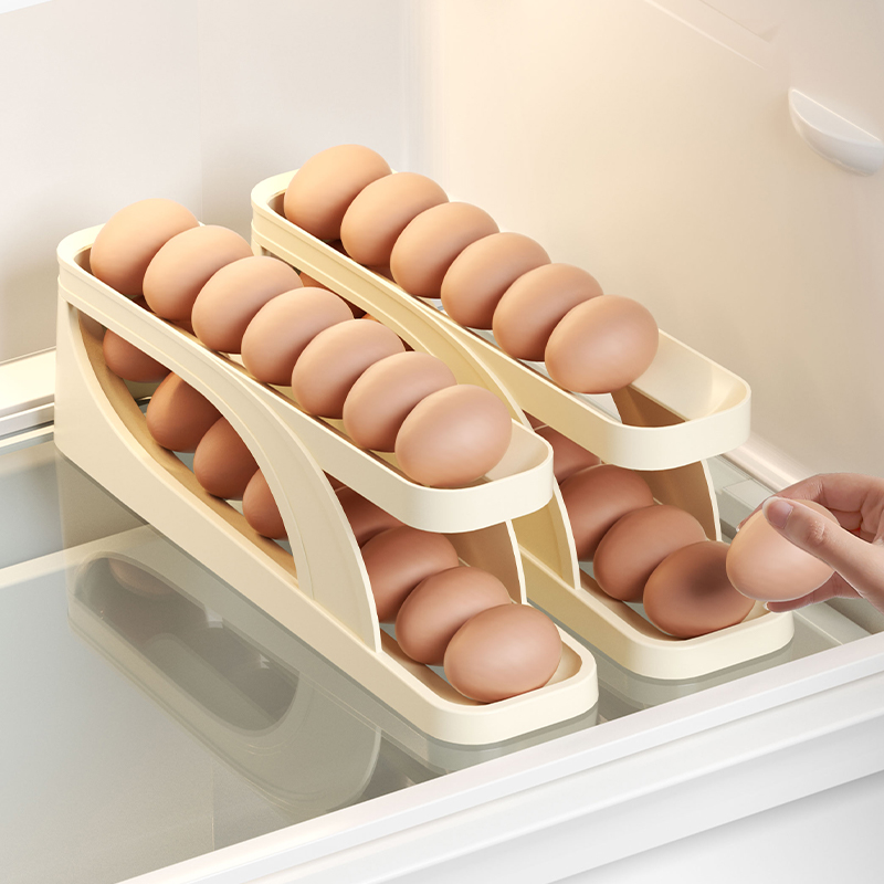 Egg Storage Holder - Refrigerator Egg Rack Plastic Double Layer