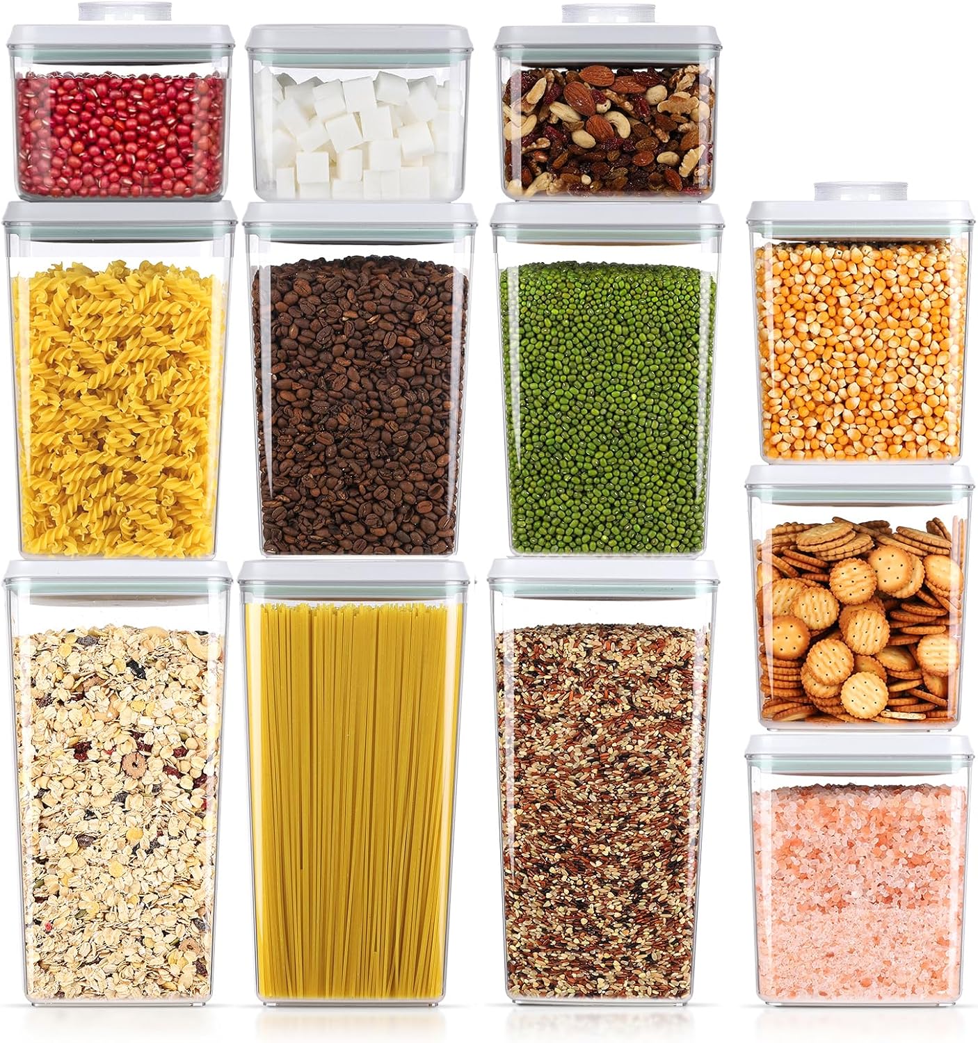 Food Storage Pantry - 12 Pcs Airtight Food Storage Containers