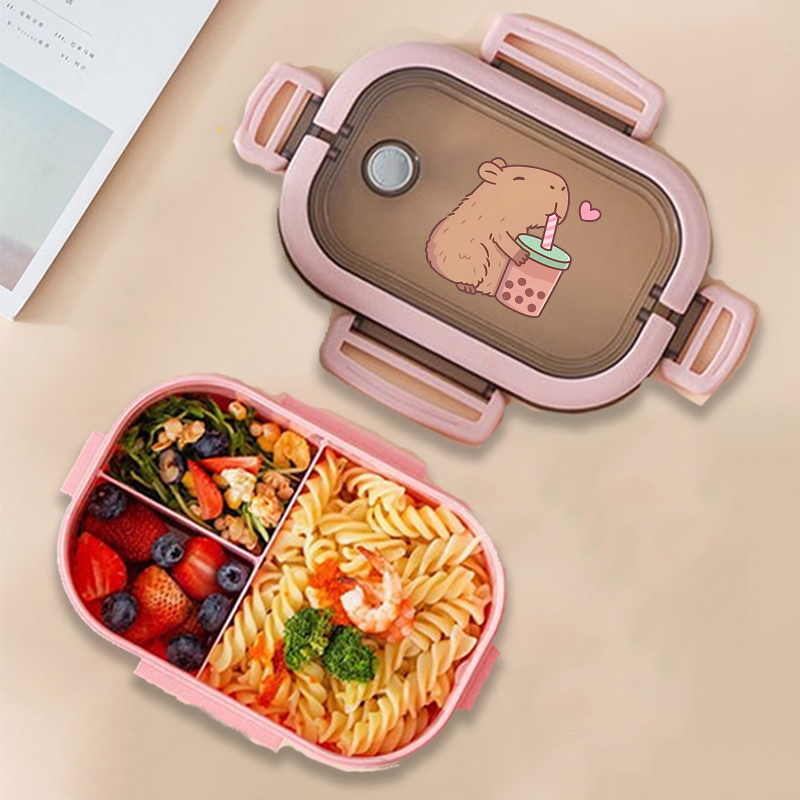 Food Storage Square Containers - Capybara Bento Lunch Box Anime Animals