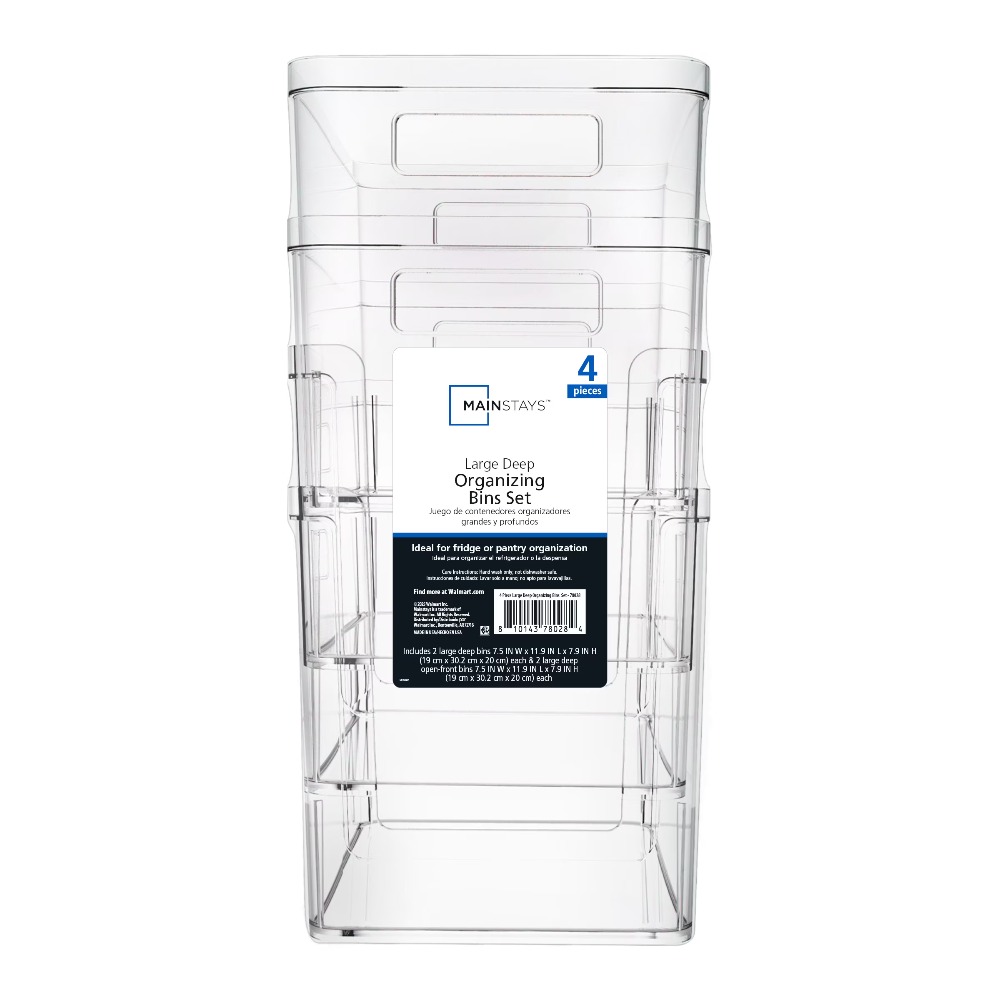 Food Storage In Cabinets - Clear Plastic Pantry Storage Bin Organizer