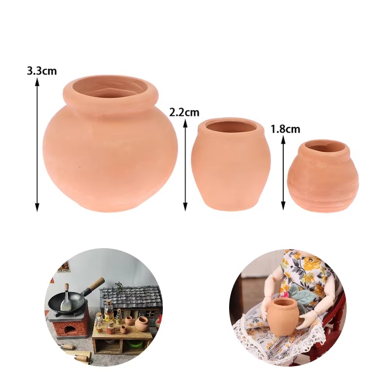 Food Storage Utensils - 1:12 Dollhouse Miniatures Decora Vase Mini