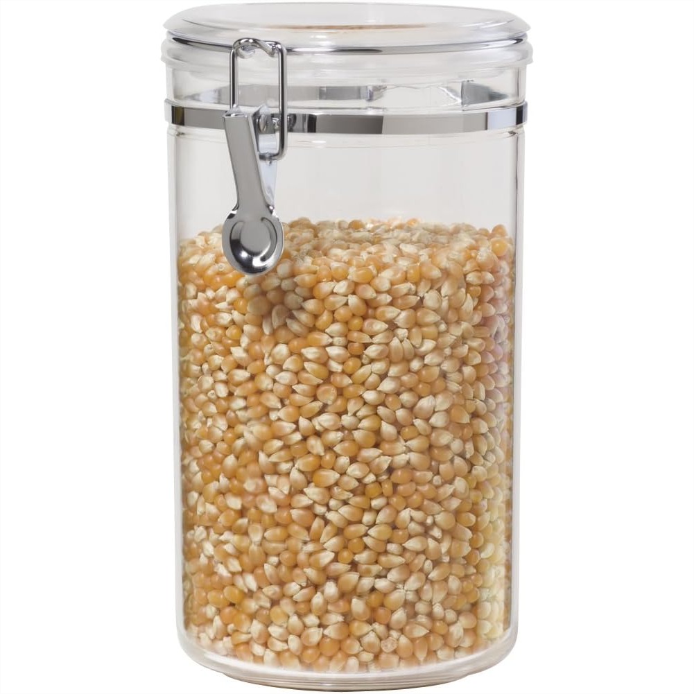 Food Storage Pantry - Large Clear Canister with Airtight Clamp