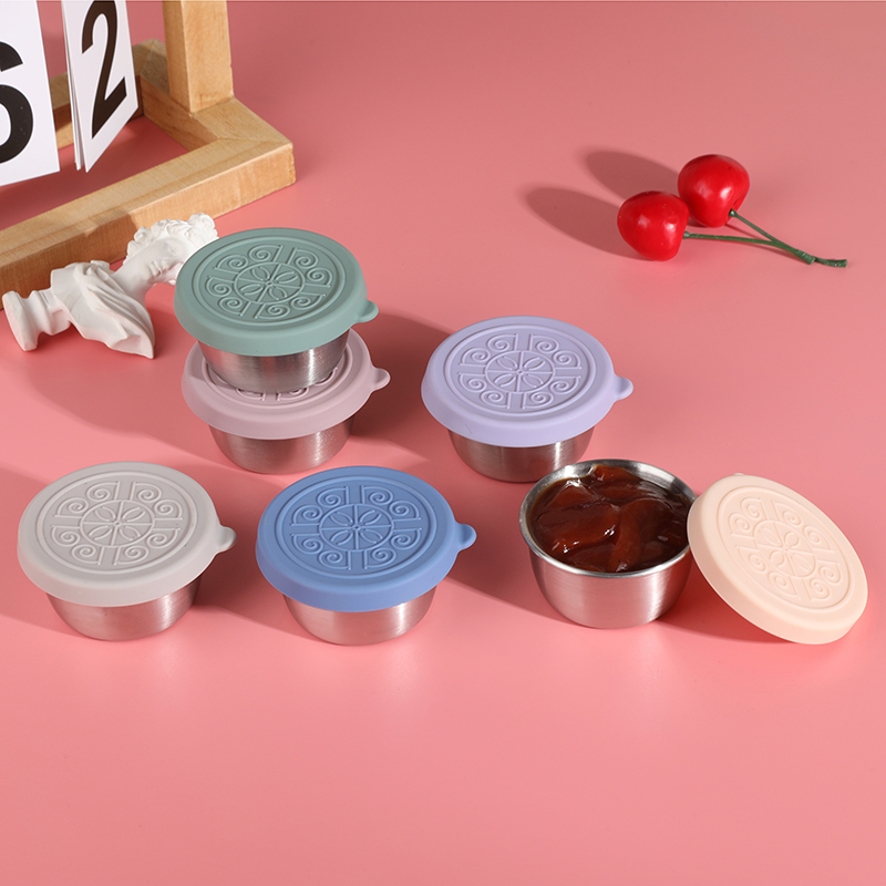 Food Storage Small - 6 Mini Salad Dressing Containers, Leak-Proof