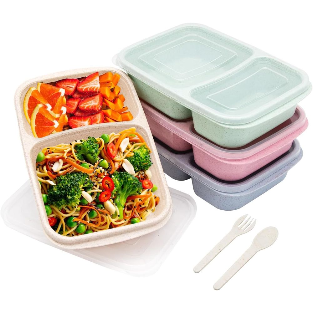 4 Pack Bento Lunch Box, 2 Comp - Food Storage With Compartments recensione e prezzo