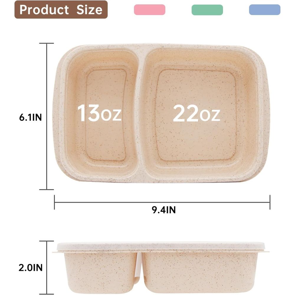 4 Pack Bento Lunch Box, 2 Comp - Food Storage With Compartments recensione e prezzo