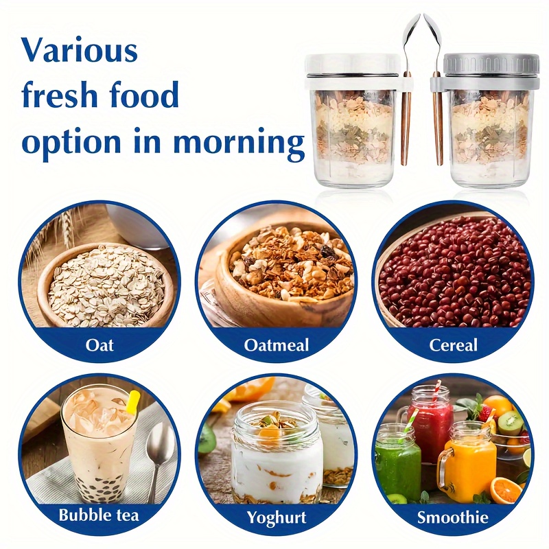 1pc/2pcs Glass Oatmeal Cup, Ov - Food Storage Set Glass recensione e prezzo