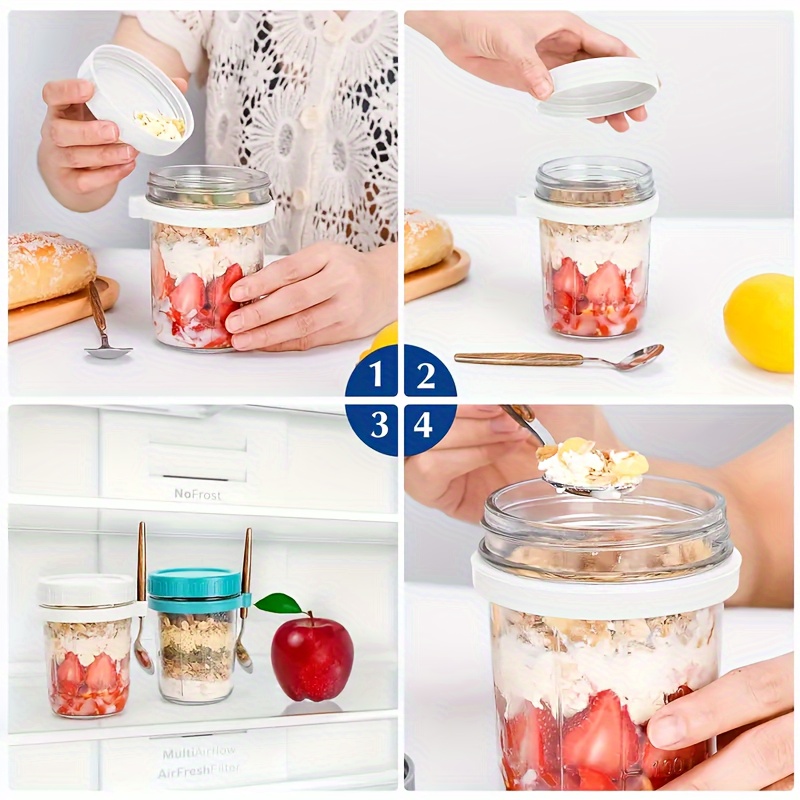 1pc/2pcs Glass Oatmeal Cup, Ov - Food Storage Set Glass recensione e prezzo