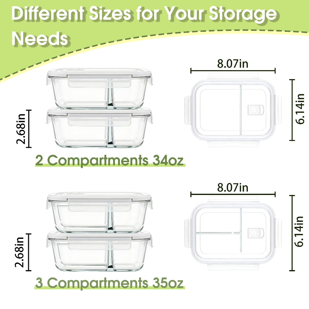 Glass Food Storage Containers  - Food Storage Set Glass recensione e prezzo