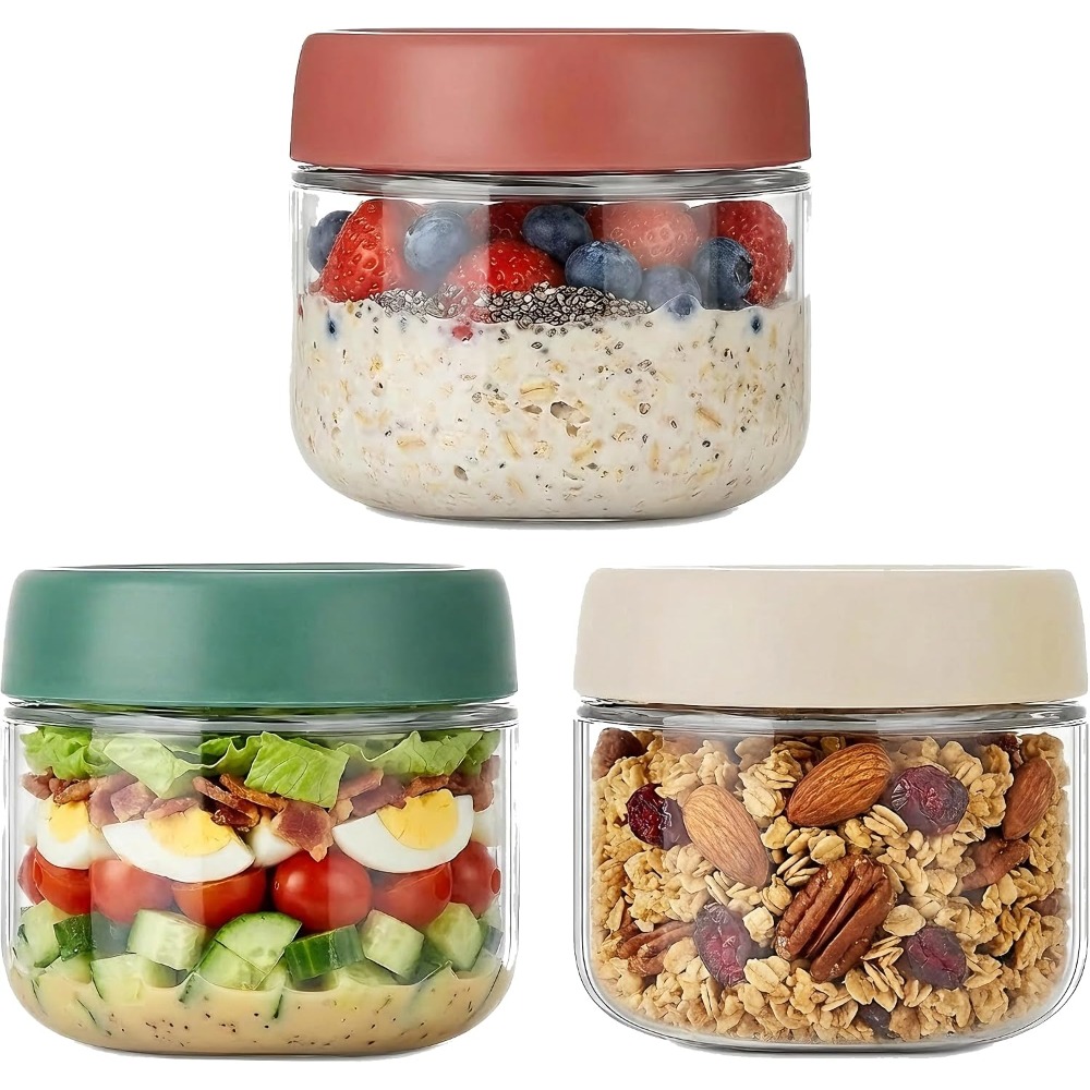 3 Pack 10oz Glass Jars with Sc - Storage Food Prep recensione e prezzo