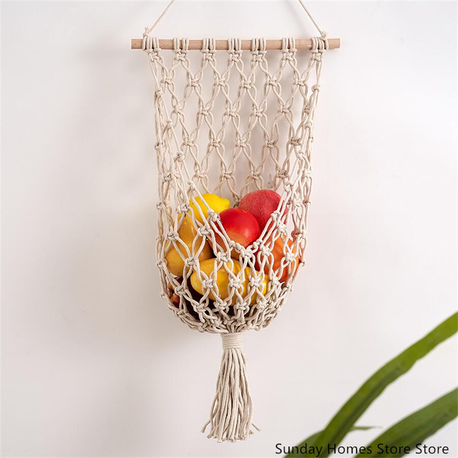 Macrame  Fruit  Storage Basket - Food Storage In Cabinets recensione e prezzo