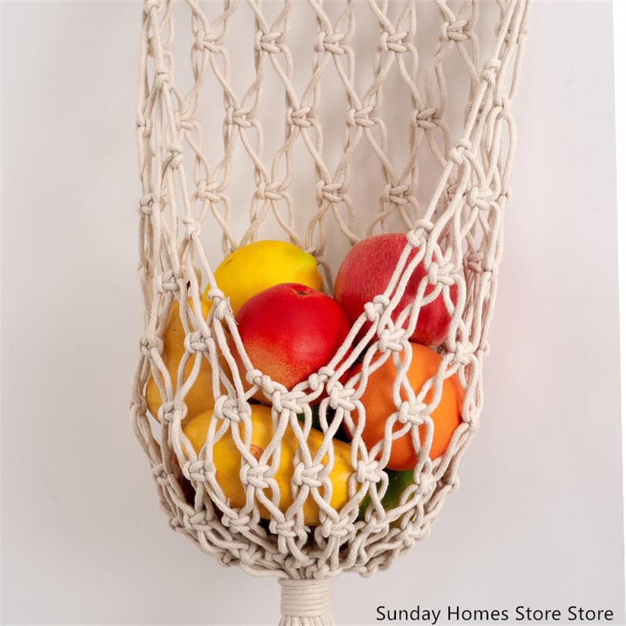 Macrame  Fruit  Storage Basket - Food Storage In Cabinets recensione e prezzo