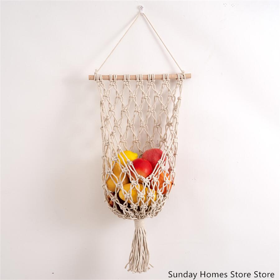 Macrame  Fruit  Storage Basket - Food Storage In Cabinets recensione e prezzo