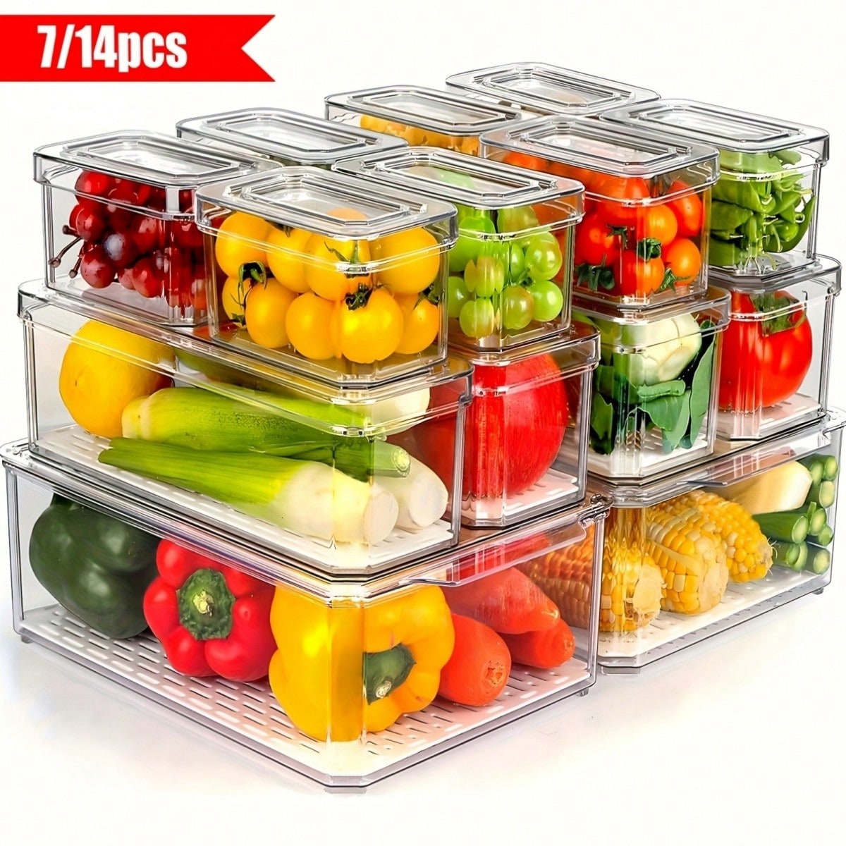 Stackable Fridge Organizer Bin - Food Storage In Cabinets recensione e prezzo
