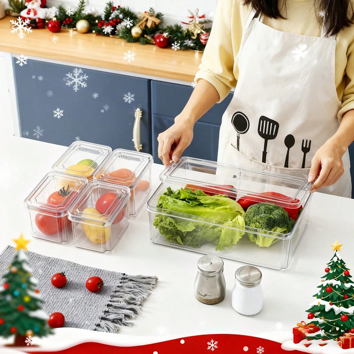 Stackable Fridge Organizer Bin - Food Storage In Cabinets recensione e prezzo