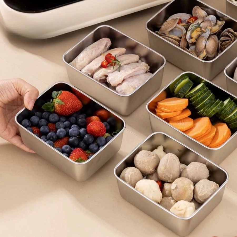1-2-3pc Rectangular Stainless  - Storage Food Prep recensione e prezzo