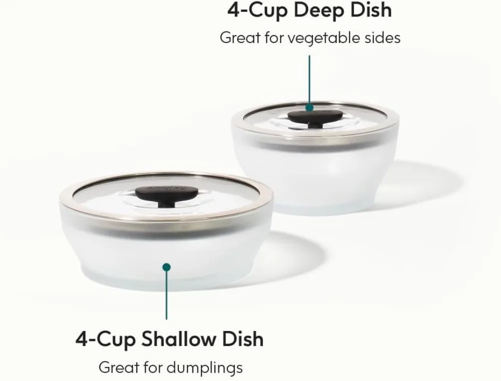 4-Pc Microwave Cookware & Glas - Food Storage Set Glass recensione e prezzo