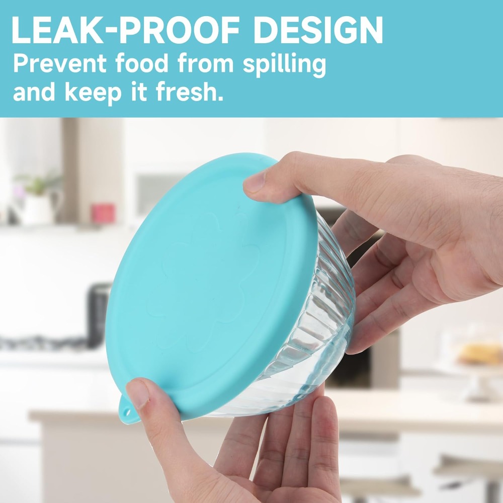 Silicone Lids for Glass Mixing - Food Storage Set Glass recensione e prezzo