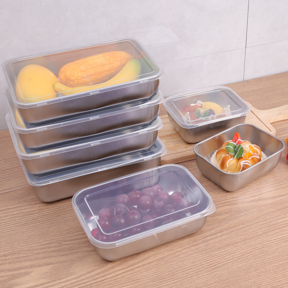 Stainless Steel Food Storage B - Food Storage Square Containers recensione e prezzo