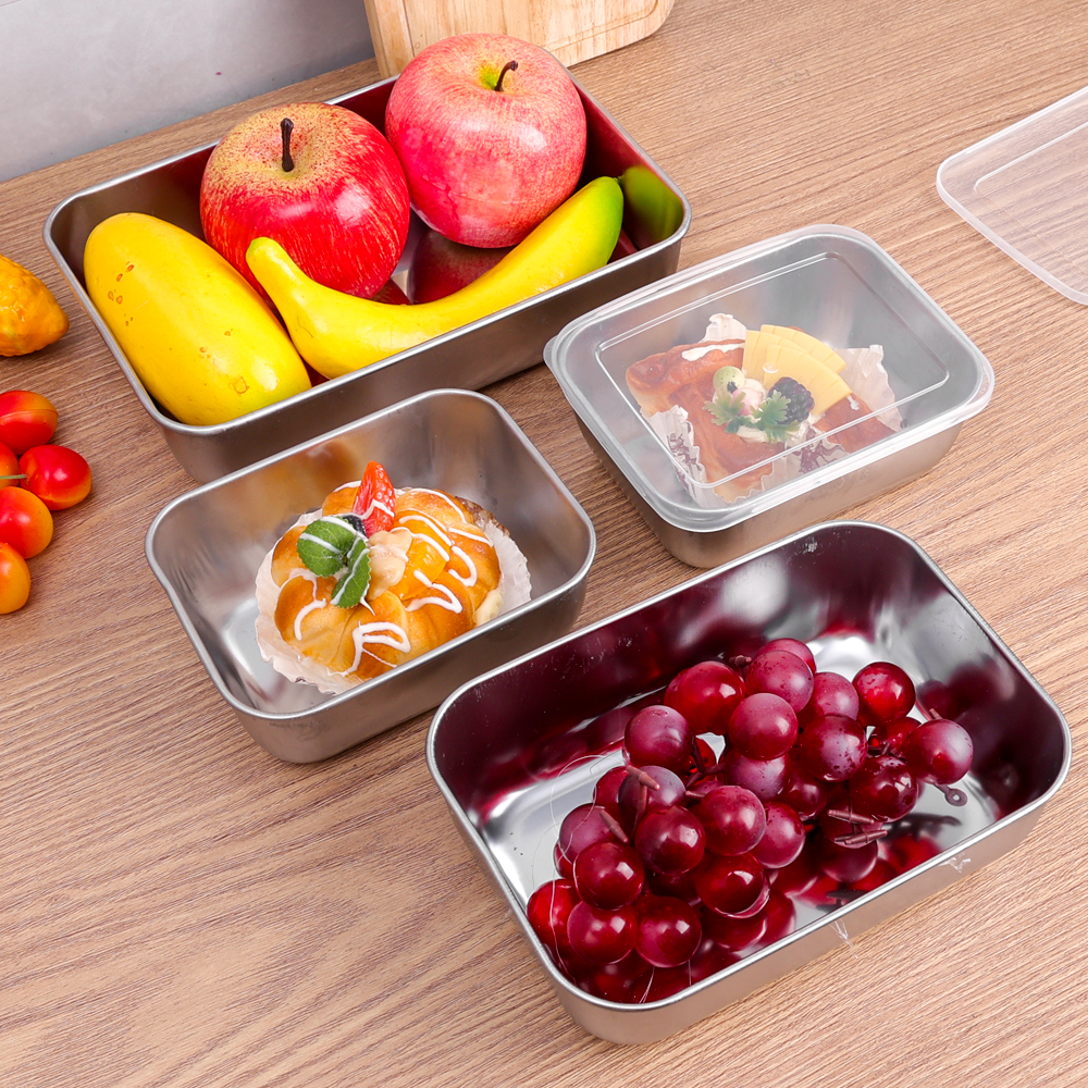 Stainless Steel Food Storage B - Food Storage Square Containers recensione e prezzo