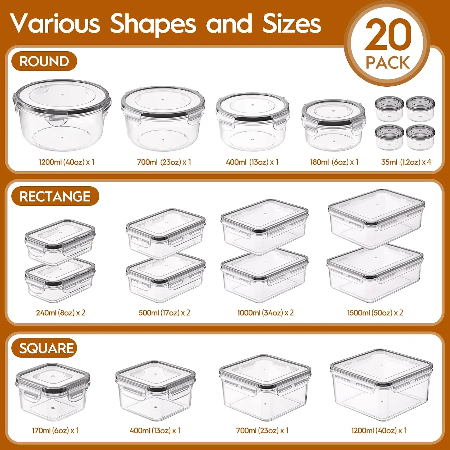 40 PCS Food Storage Containers - Food Storage Set Glass recensione e prezzo
