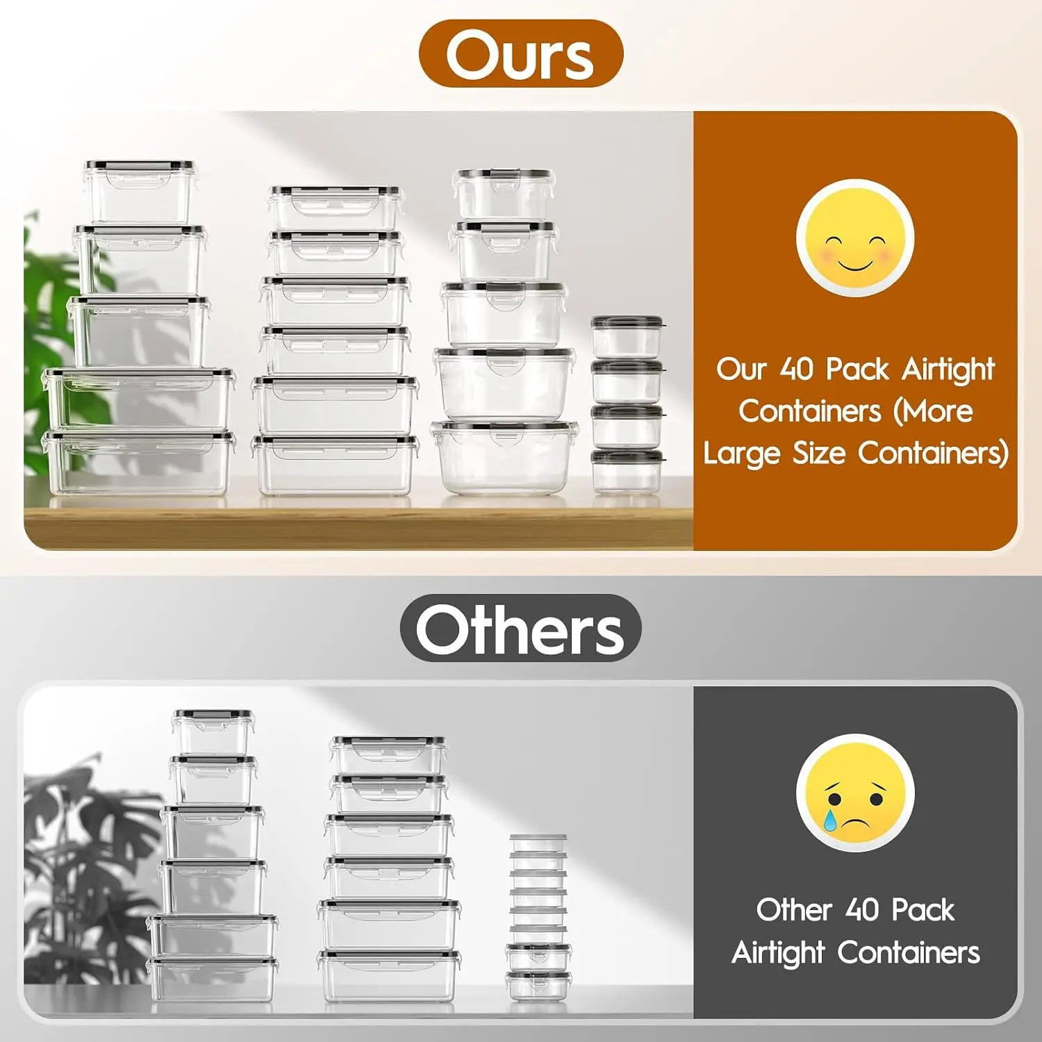 40 PCS Food Storage Containers - Food Storage Set Glass recensione e prezzo