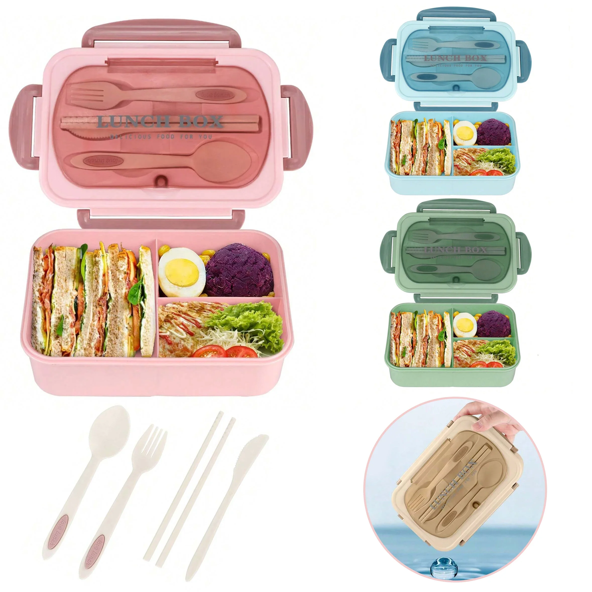 Bento Box Adult Lunch Box, Con - Food Storage With Compartments recensione e prezzo