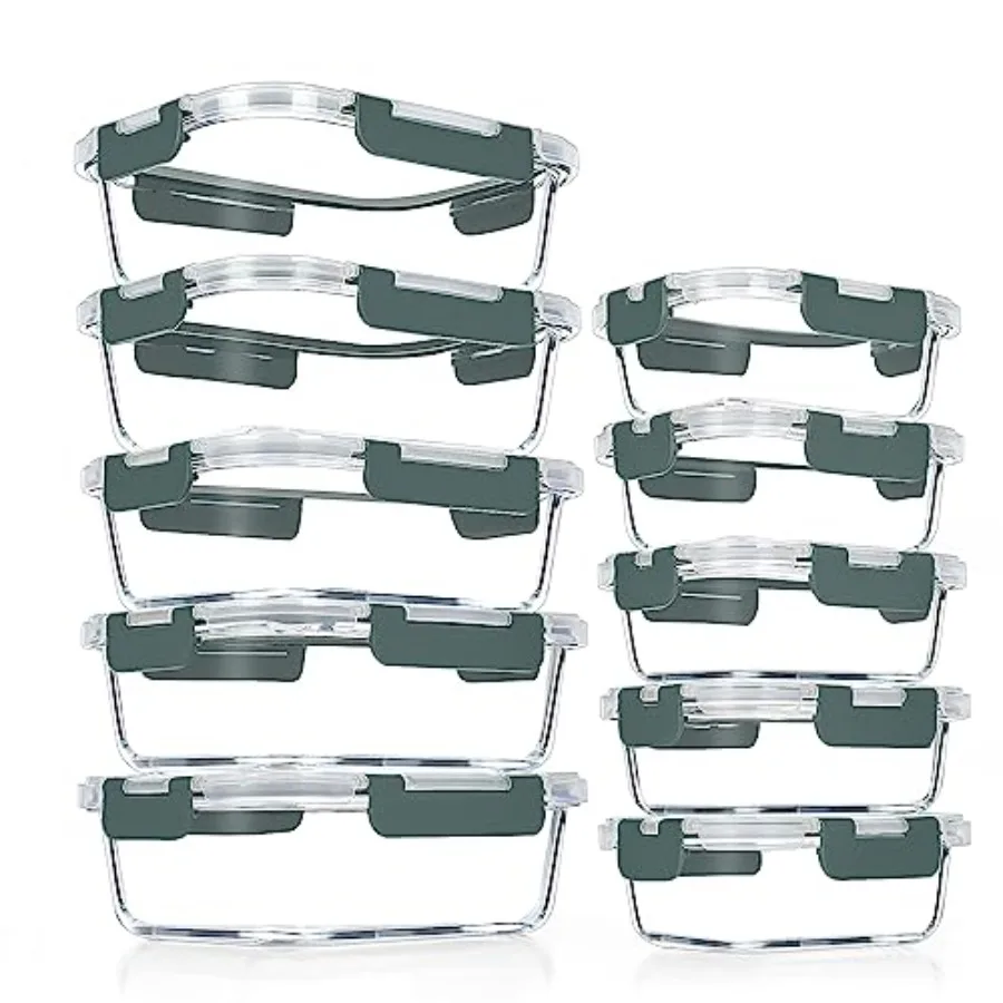 10 Pack Glass Meal Prep Contai - Food Storage Set Glass recensione e prezzo
