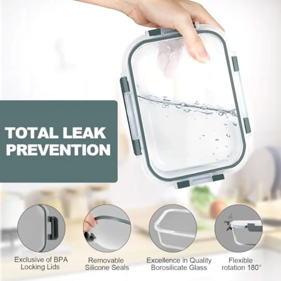 10 Pack Glass Meal Prep Contai - Food Storage Set Glass recensione e prezzo