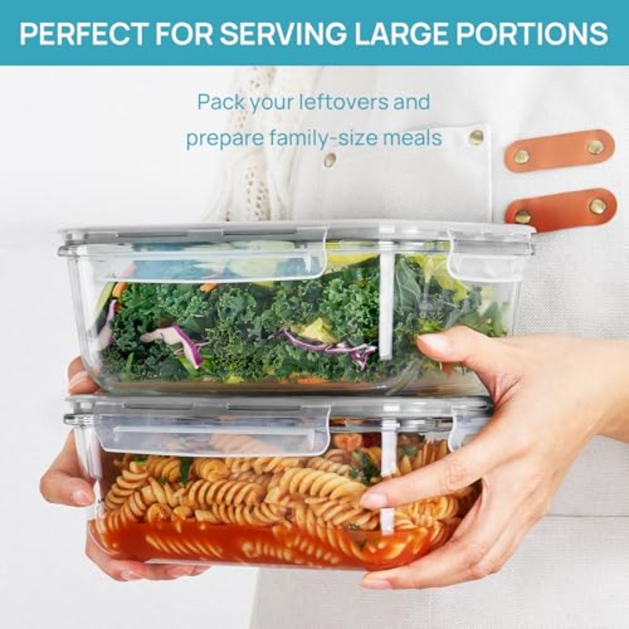 2Pack 1860ml/63oz Large Glass  - Food Storage Set Glass recensione e prezzo