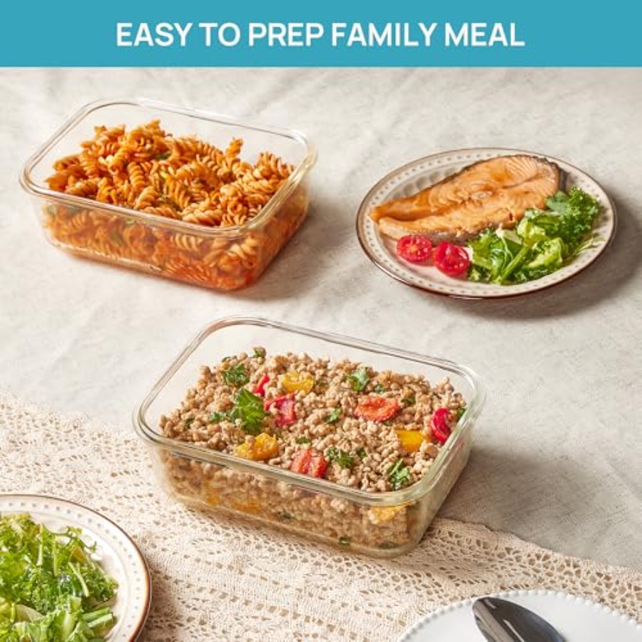 2Pack 1860ml/63oz Large Glass  - Food Storage Set Glass recensione e prezzo