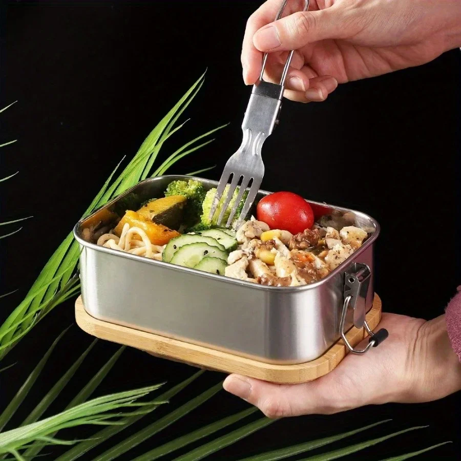 New 304 stainless steel bamboo - Food Storage Square Containers recensione e prezzo