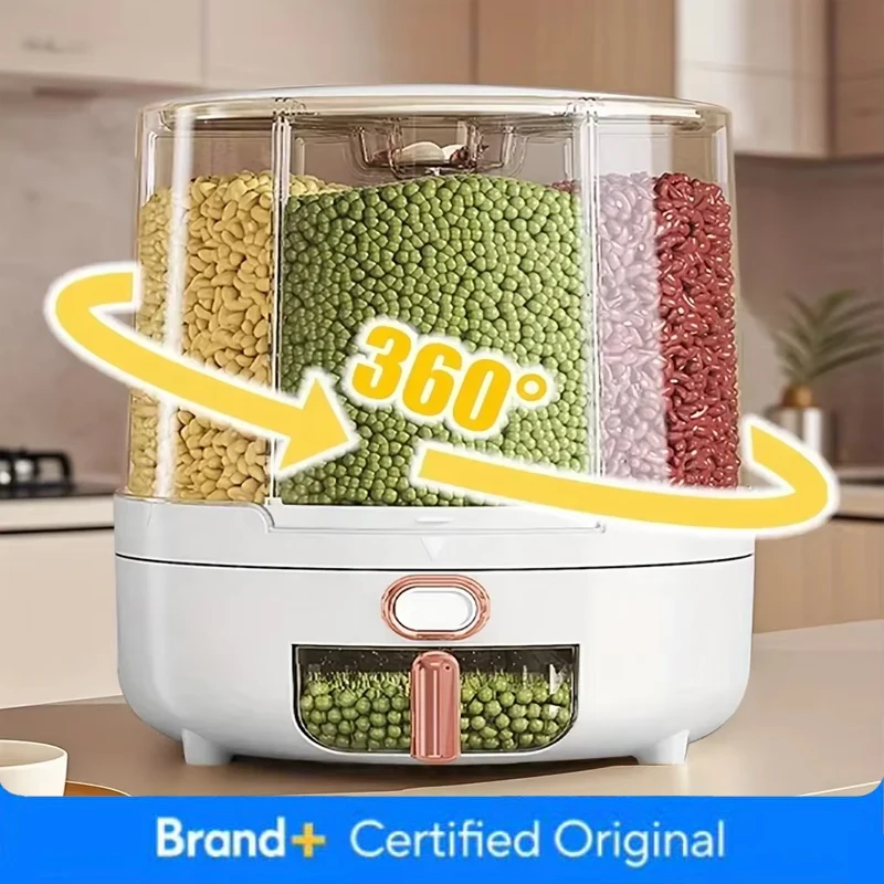 6-Compartment 360° Rotating Ai - Food Storage Pantry recensione e prezzo