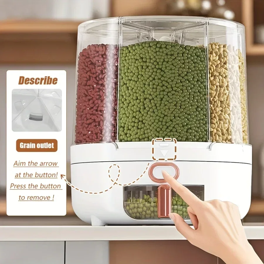 6-Compartment 360° Rotating Ai - Food Storage Pantry recensione e prezzo