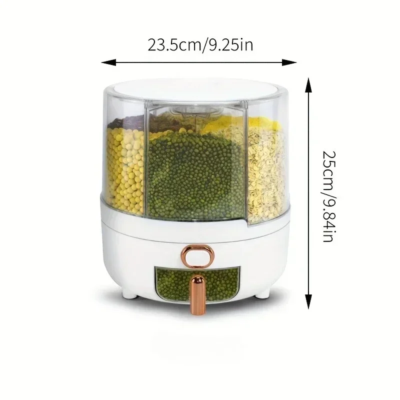 6-Compartment 360° Rotating Ai - Food Storage Pantry recensione e prezzo