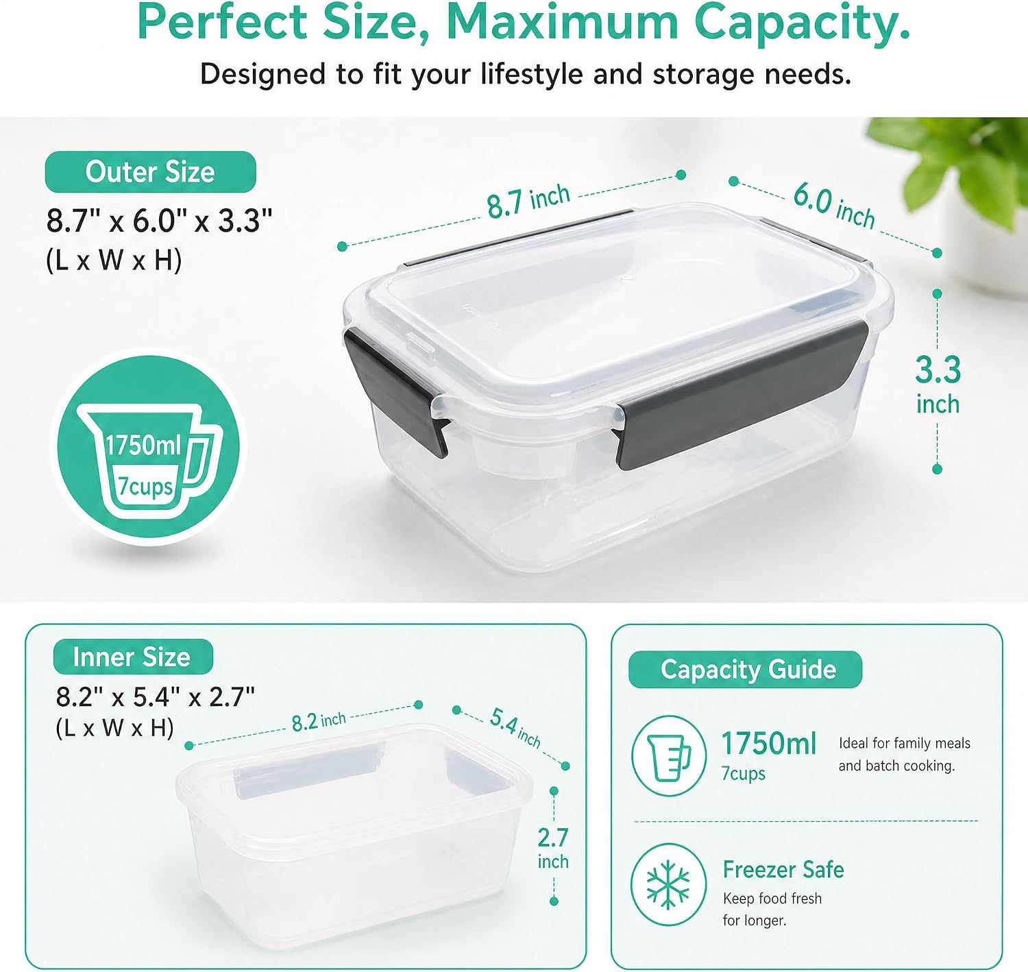 5-Pack Plastic Food Storage Co - Storage Food Prep recensione e prezzo