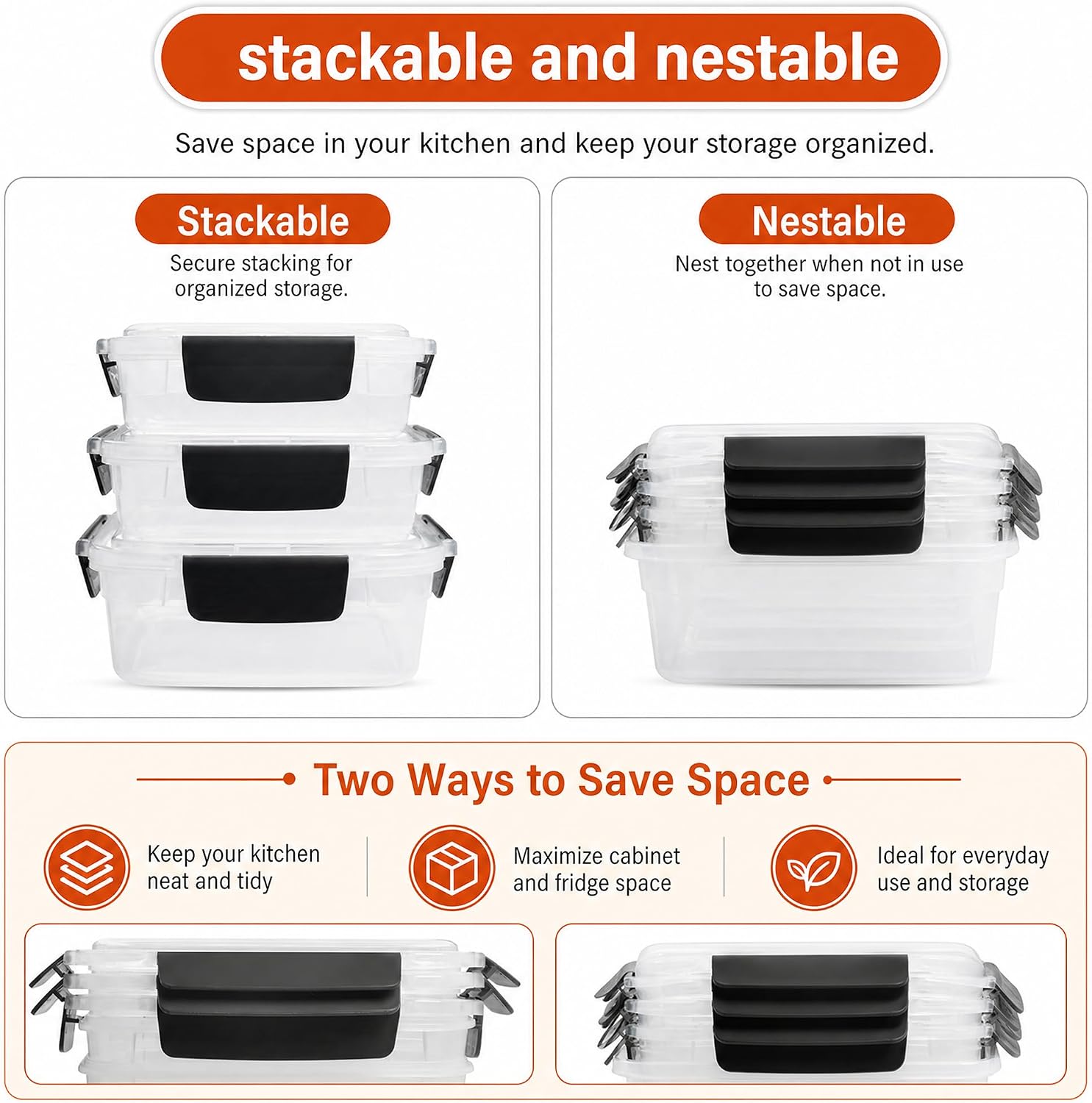 5-Pack Plastic Food Storage Co - Storage Food Prep recensione e prezzo