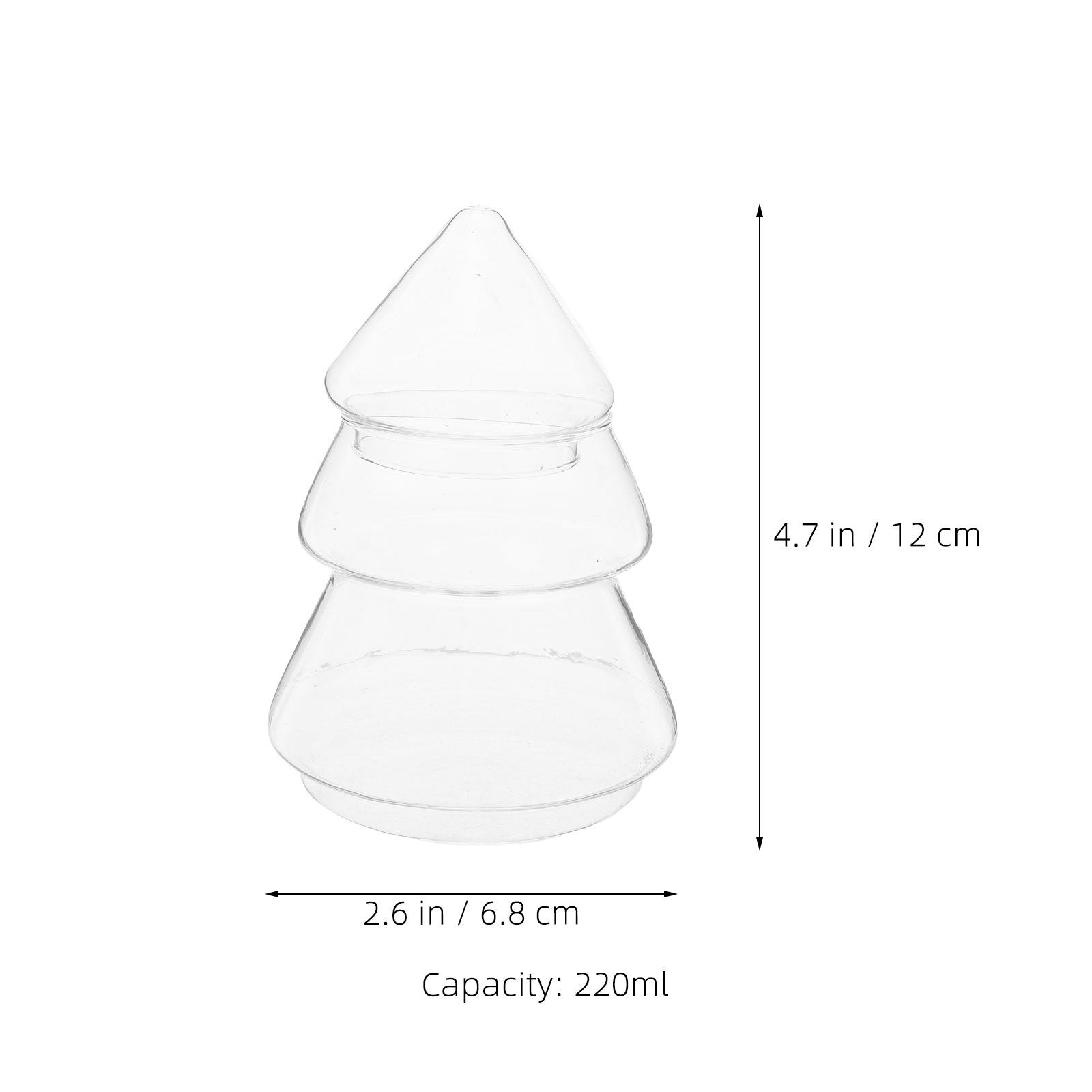 220Ml Glass Christmas Tree Can - Xmas Food Storage Containers recensione e prezzo