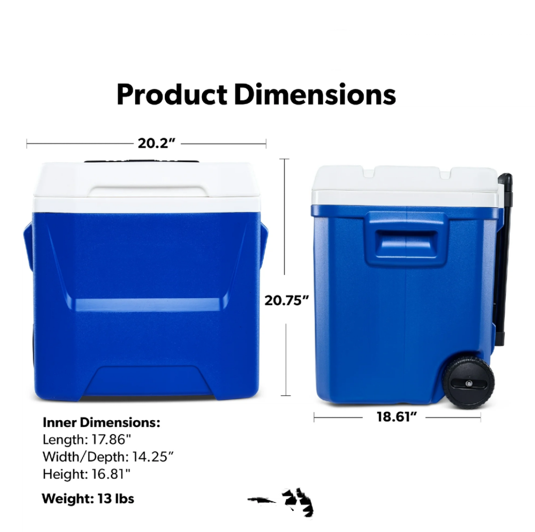 60 QT Blue Laguna Wheeled Hard - Food Storage Box Large recensione e prezzo