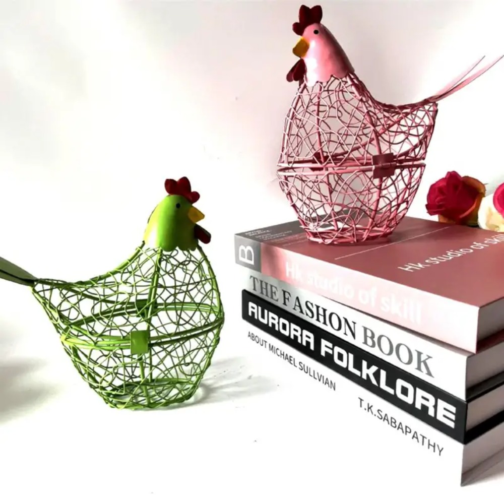 Portable Iron Wire Hen Shape E - Egg Storage Holder recensione e prezzo