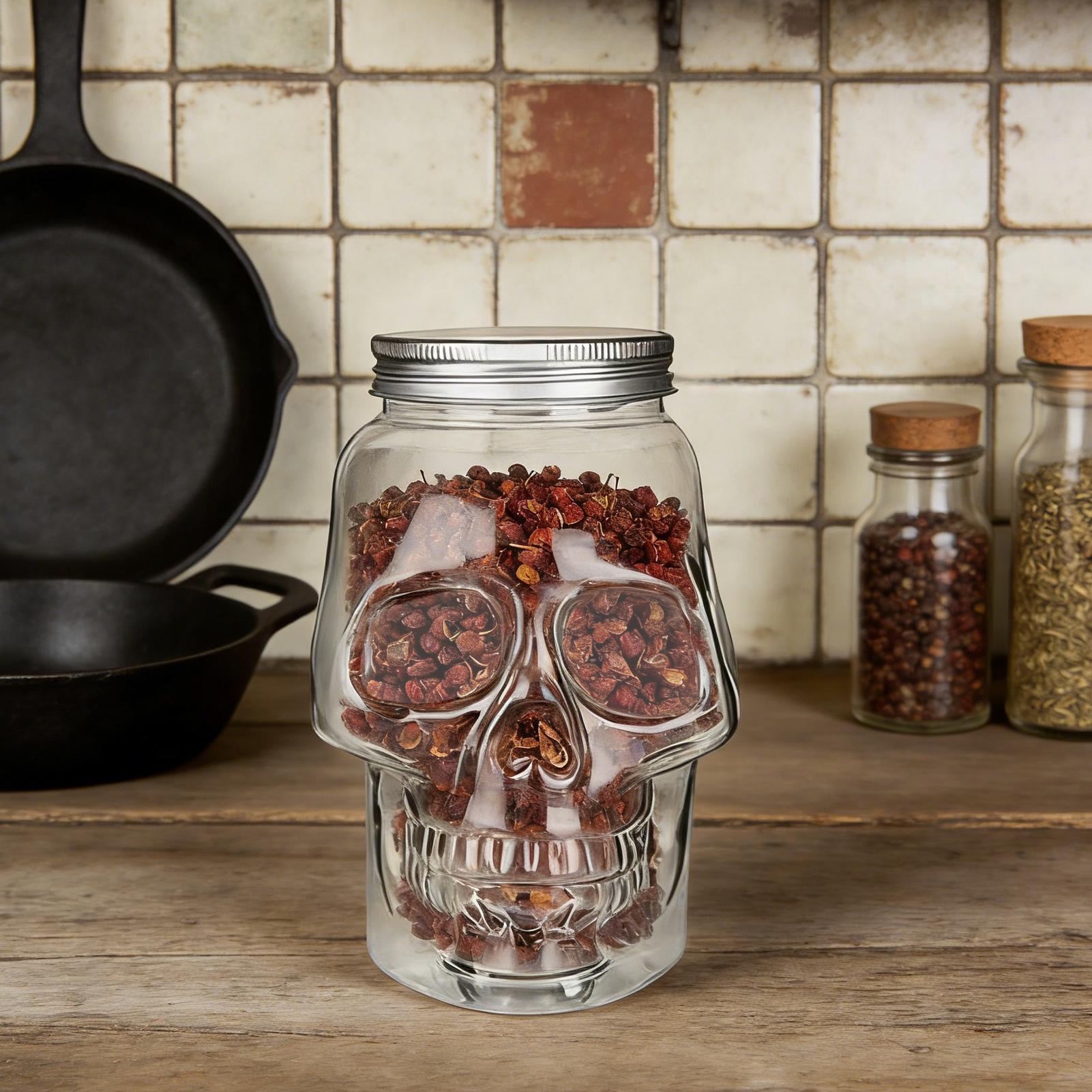 Spooky Skull storage Jars with - Xmas Food Storage Containers recensione e prezzo