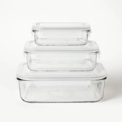 6pc (Set of 3) Glass Food Stor - Food Storage Set Glass recensione e prezzo