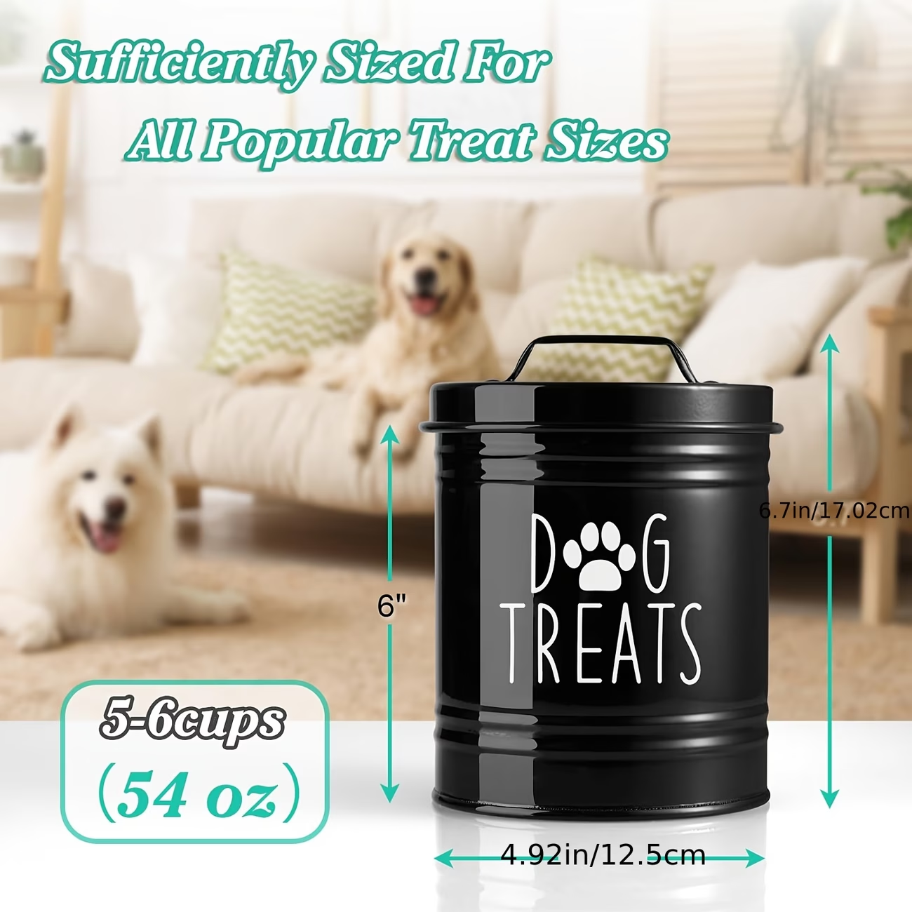Farmhouse Style Dog Treat Jar, - Food Storage For Dog recensione e prezzo