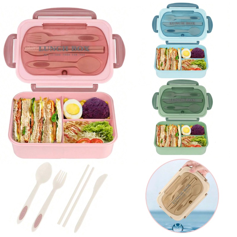 3pcs/1pc Bento Box Adult Lunch - Food Storage With Compartments recensione e prezzo