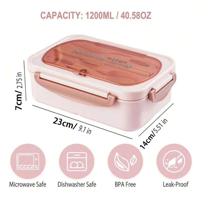 3pcs/1pc Bento Box Adult Lunch - Food Storage With Compartments recensione e prezzo