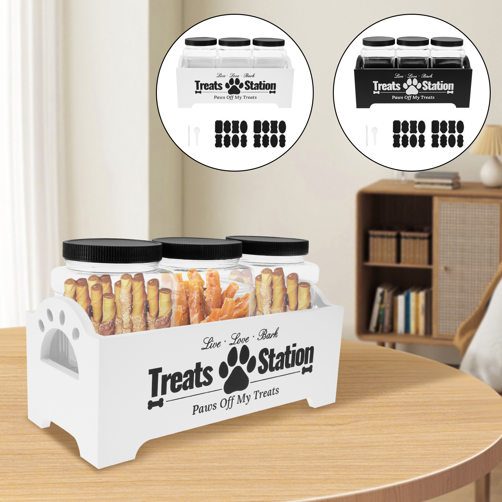 Wood Dog Food Container with 3 - Food Storage Practices recensione e prezzo