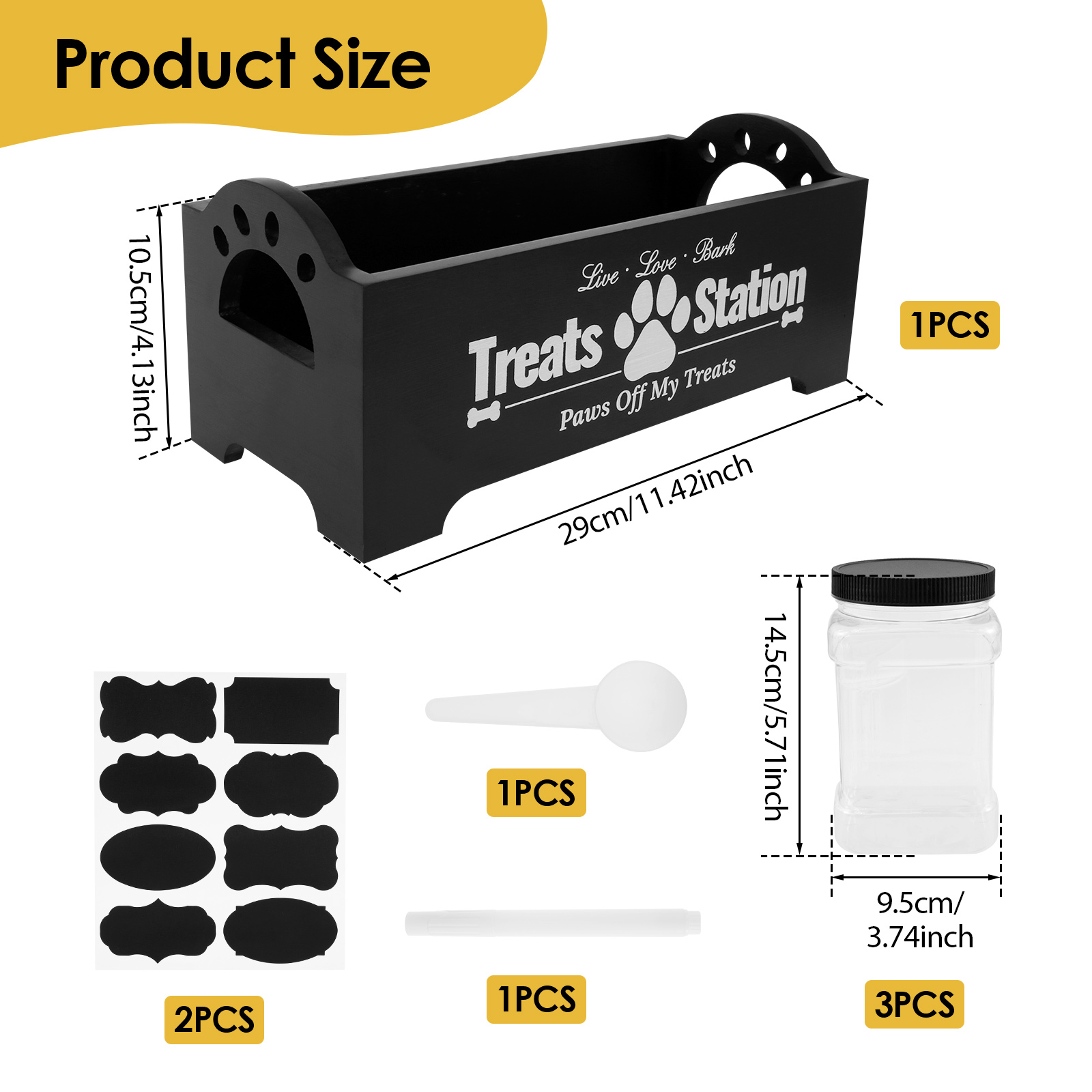 Wood Dog Food Container with 3 - Food Storage Practices recensione e prezzo