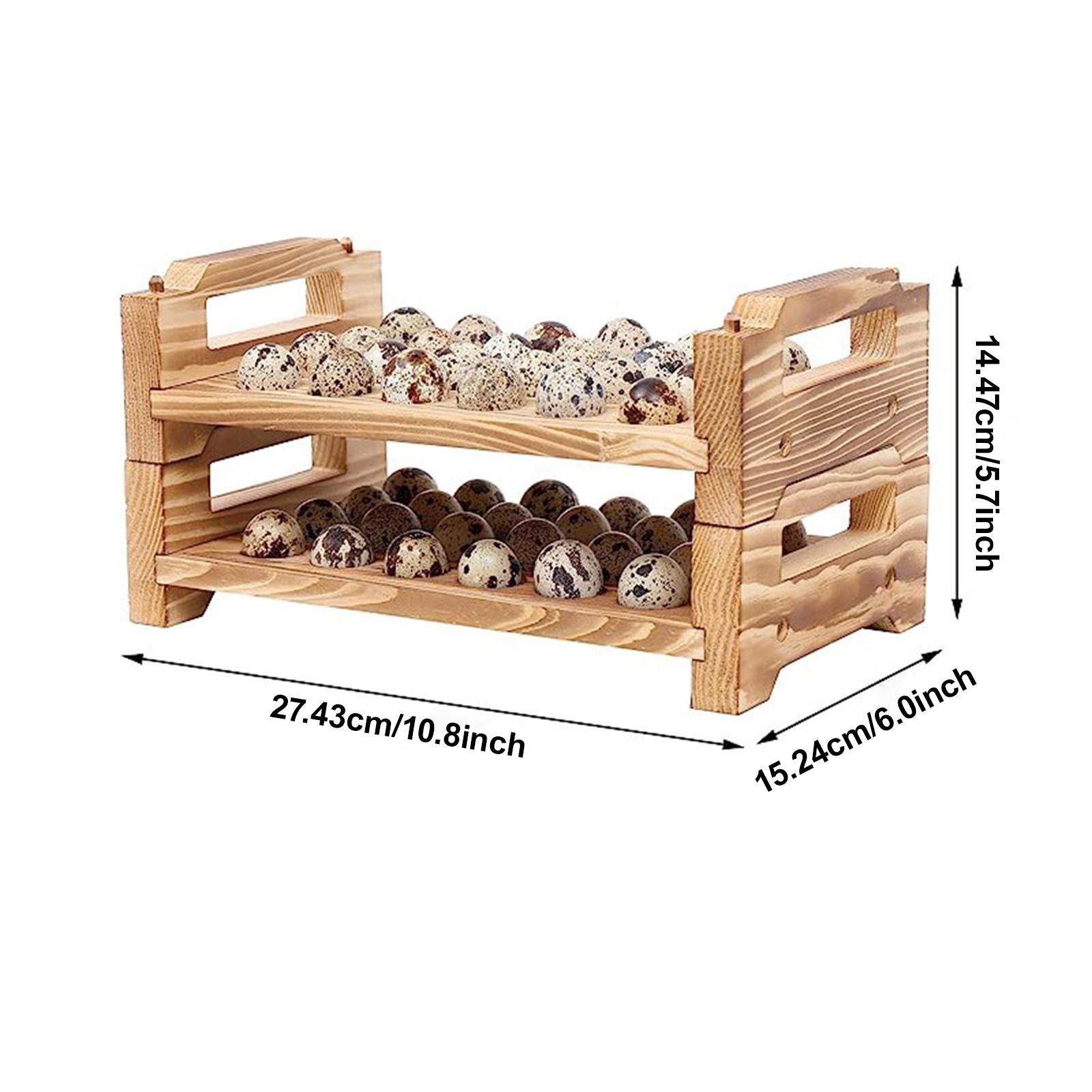 Stackable Wood Egg Holder Rack - Egg Storage Holder recensione e prezzo