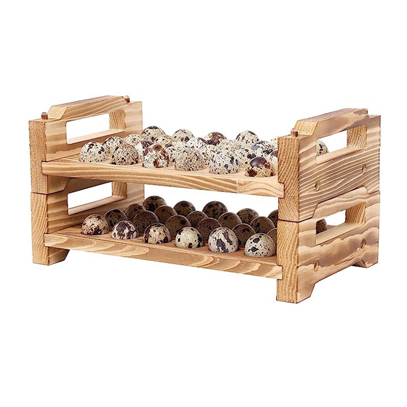 Stackable Wood Egg Holder Rack - Egg Storage Holder recensione e prezzo